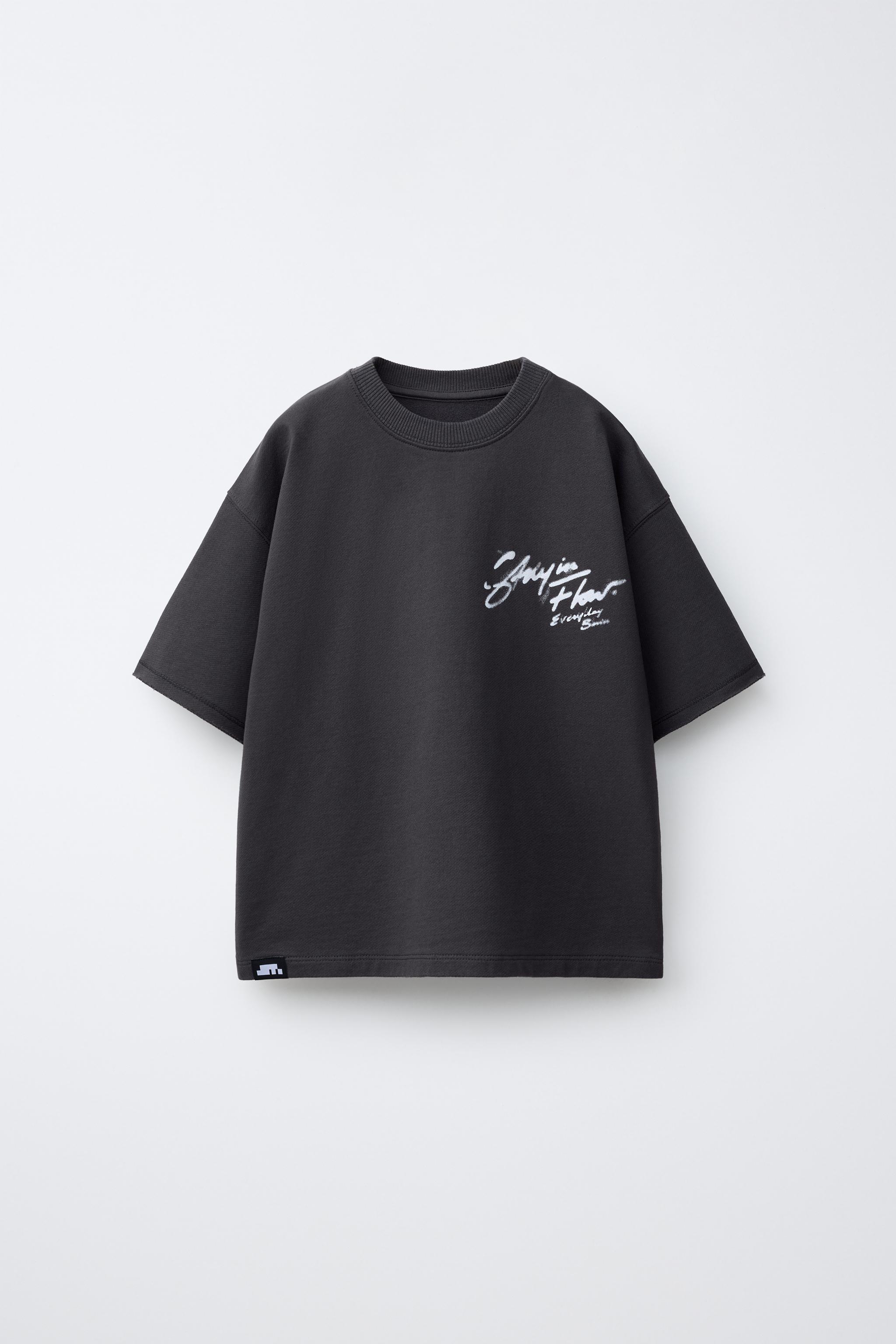 T-SHIRT MOLLETON IMPRIMÉ GRAFFITI